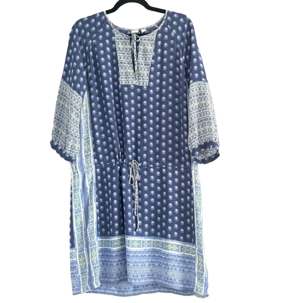 🌻 GAP Blue and Green Patterned Dress